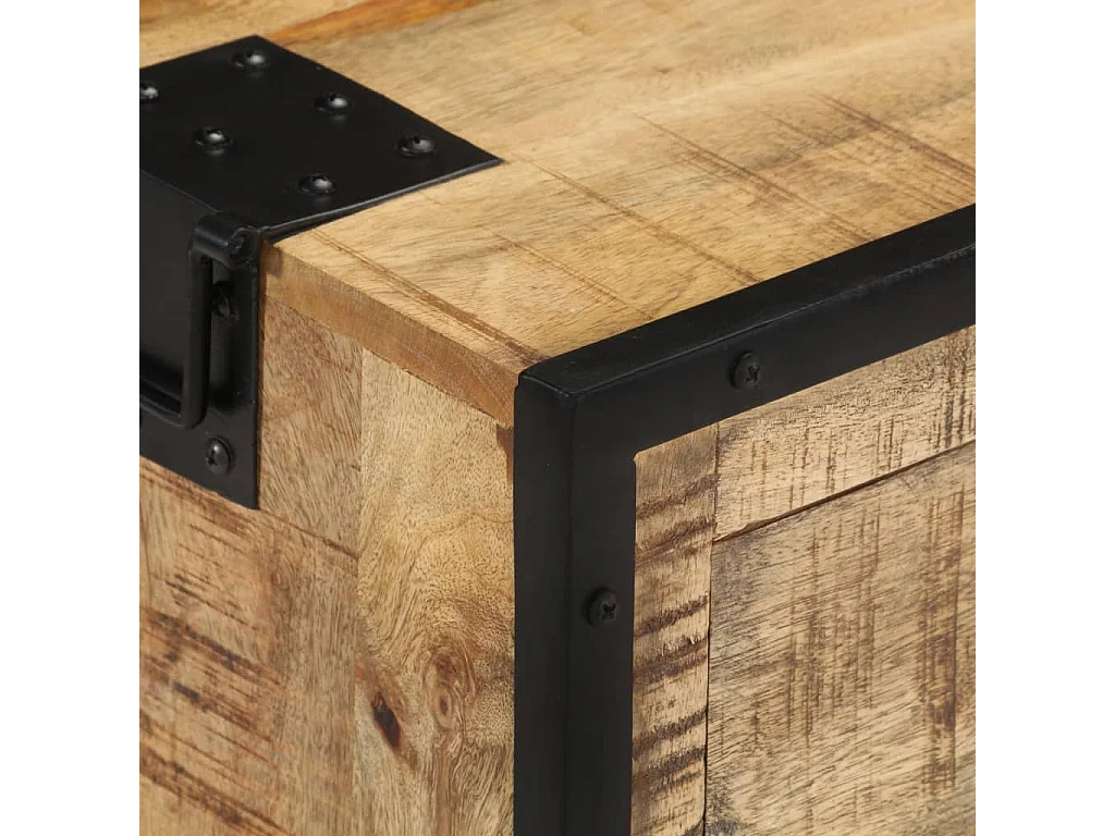 Sideboard 100×31×60 cm Raues Mango-Massivholz