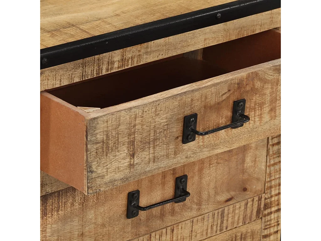 Buffet 100x31x60 cm Bois de manguier massif brut