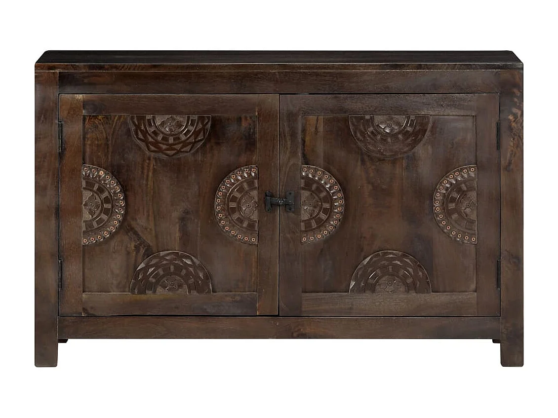 Buffet avec dessin sculpté 110x35x70 cm Bois de manguier massif