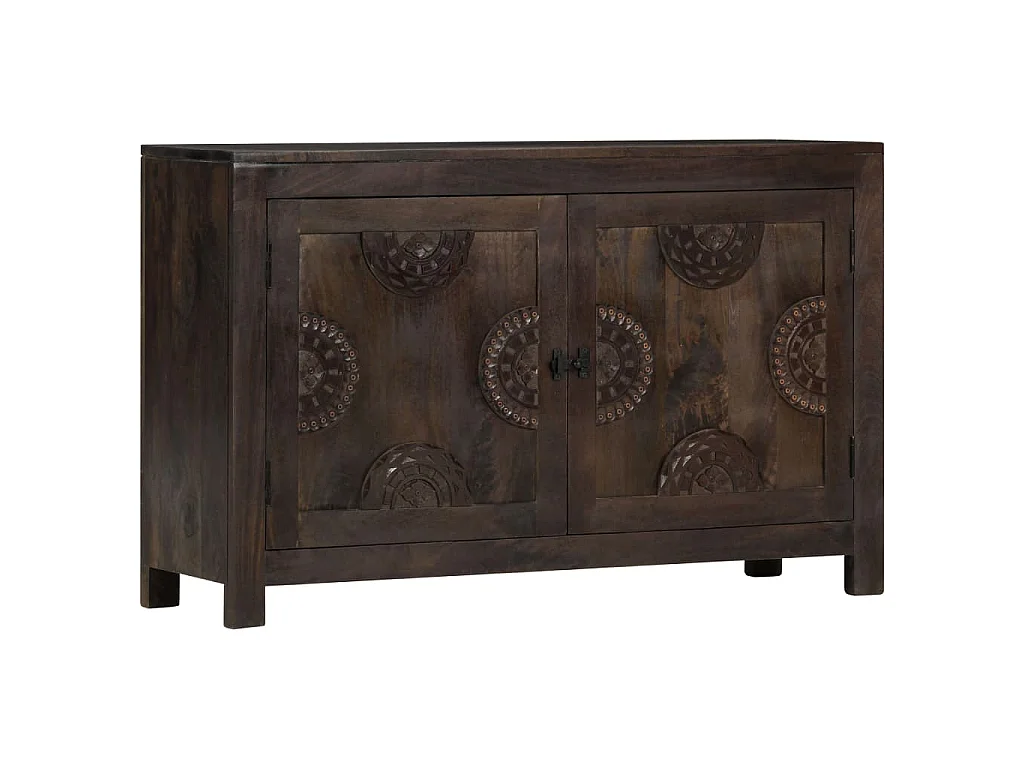 Aparador con diseño tallado madera maciza de mango 110x35x70 cm
