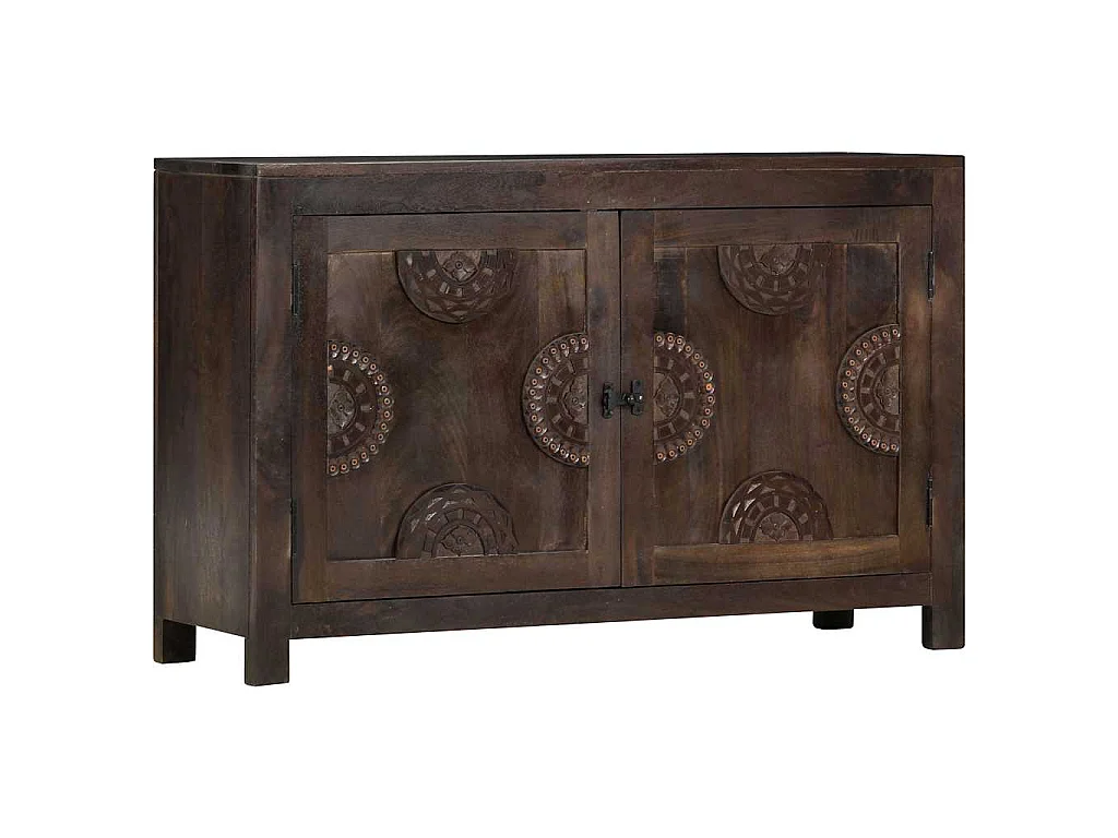 Aparador con diseño tallado madera maciza de mango 110x35x70 cm