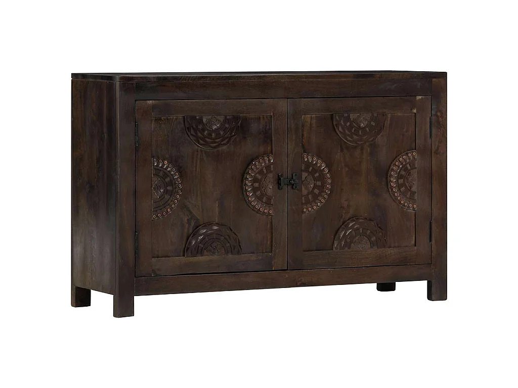 Aparador con diseño tallado madera maciza de mango 110x35x70 cm