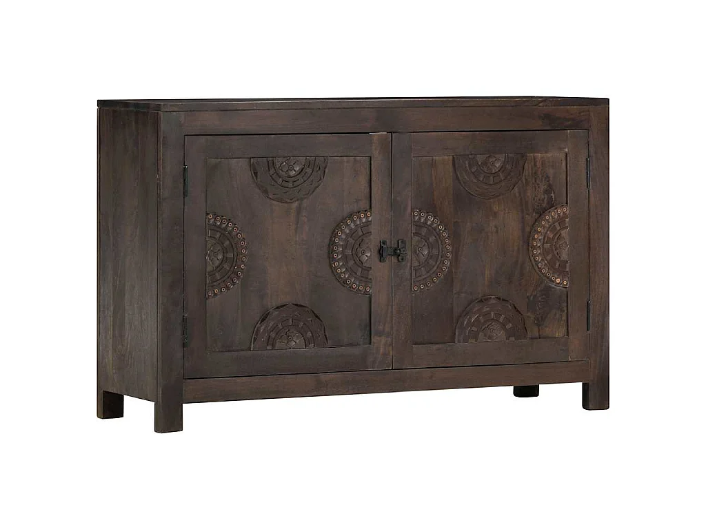 Aparador con diseño tallado madera maciza de mango 110x35x70 cm
