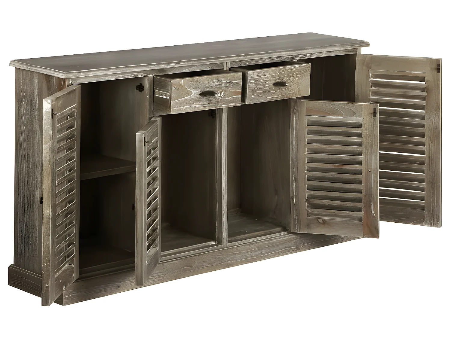 Buffet Bois de melia azedarach massif 145x32,5x77 cm