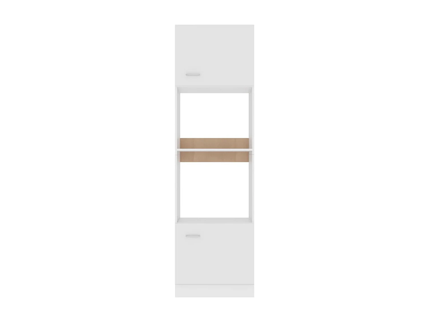 Armario de microondas madera contrachapada blanco 60x57x207 cm