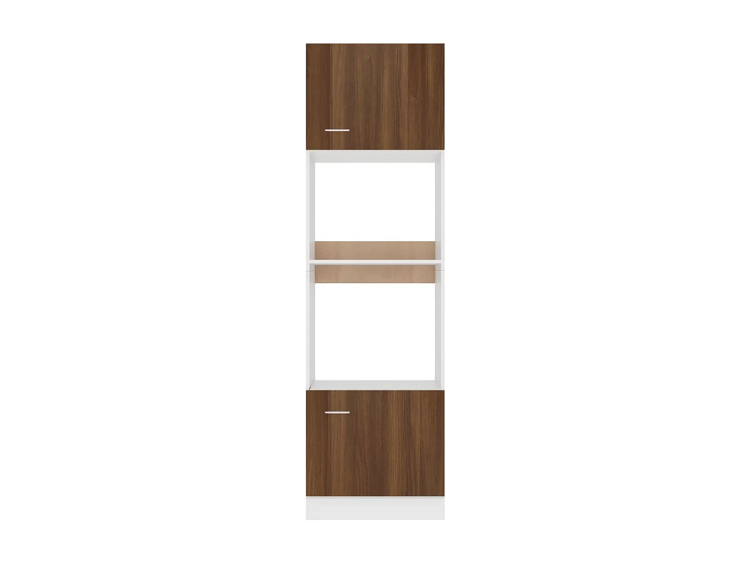 Magnetronkast Lyon 60x57x207 cm bewerkt hout bruin eikenkleur