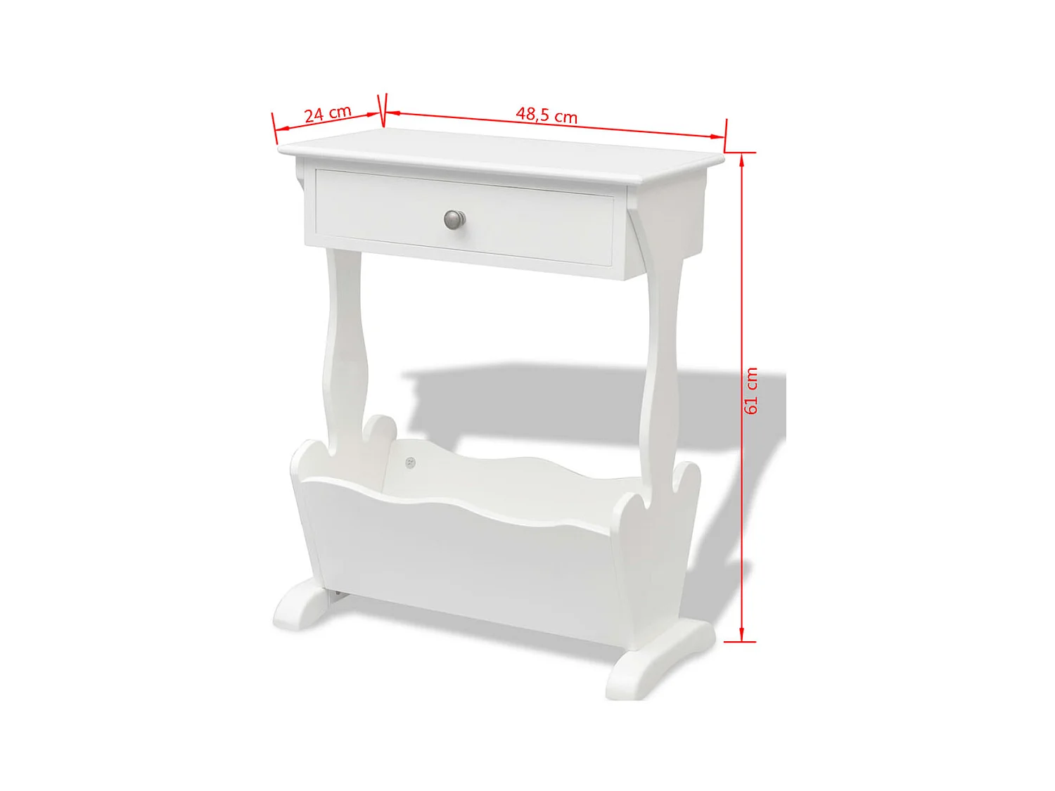 Revistero Melrose blanco