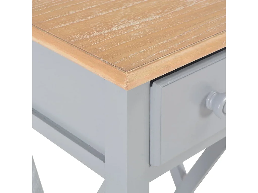 Tavolino Laterale Grigio 27x27x65,5 cm in Legno