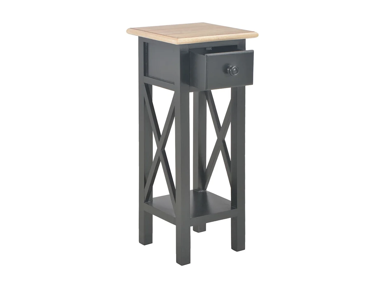 Beistelltisch Schwarz 27 x 27 x 65,5 cm Holz