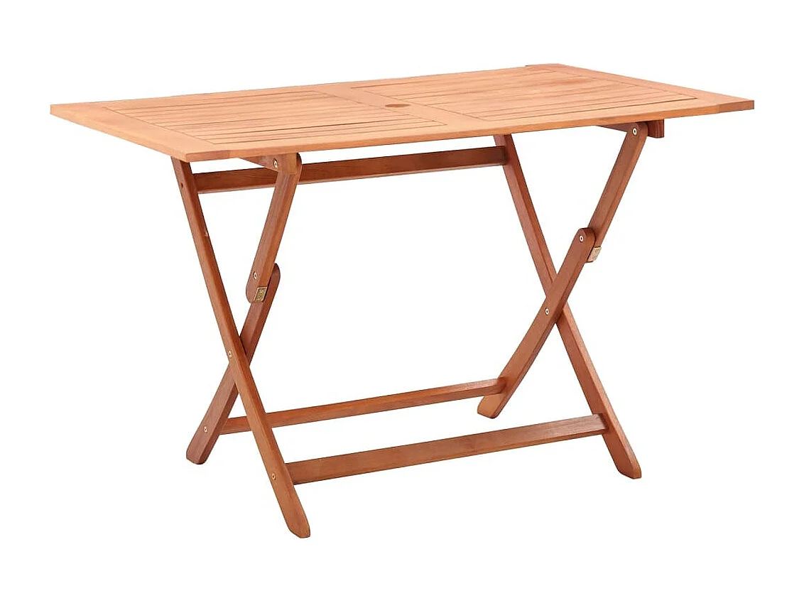 Table pliable de jardin 120x70x75 cm Bois d'eucalyptus solide