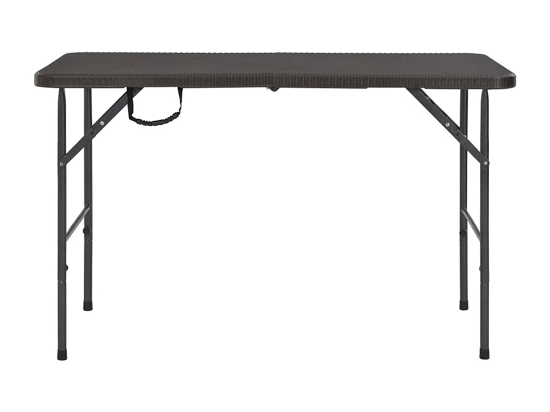 Gartentisch Klappbar Braun 120x60x74 cm HDPE Rattan-Optik