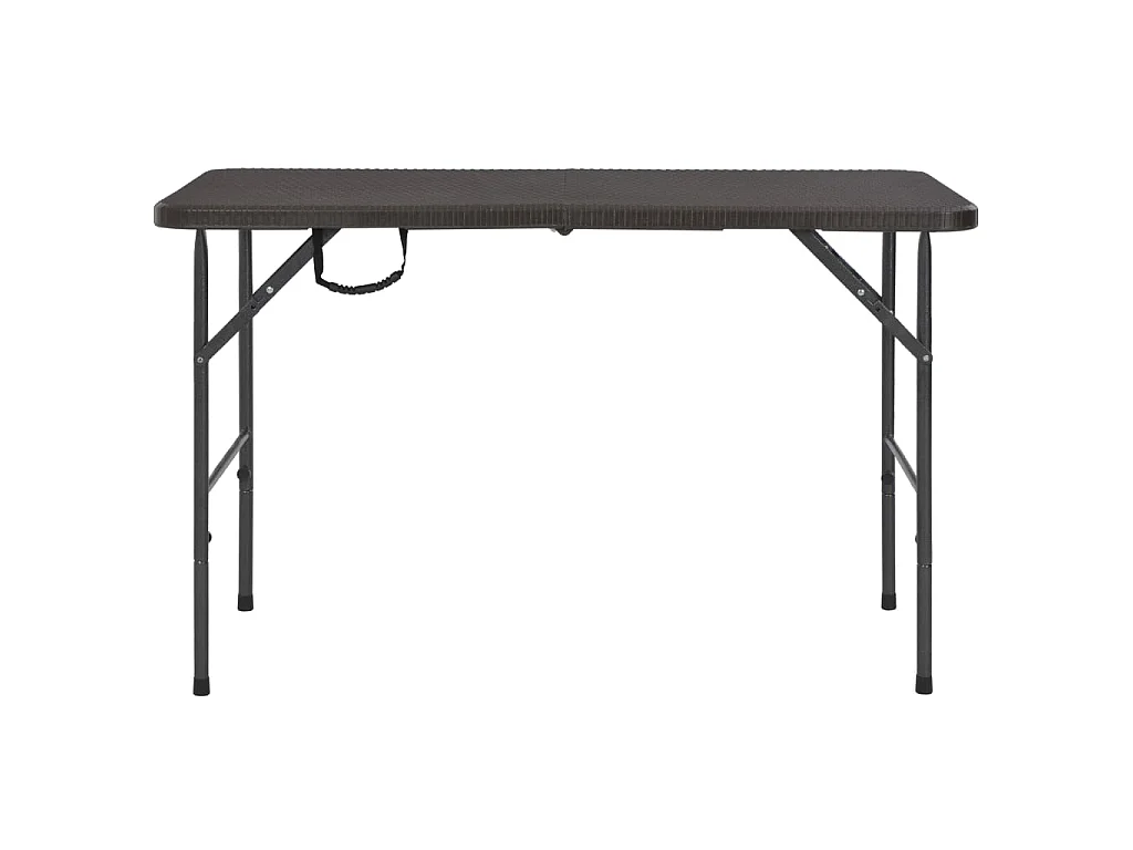 Table de jardin pliante Marron 120x60x74cm PEHD Aspect de rotin