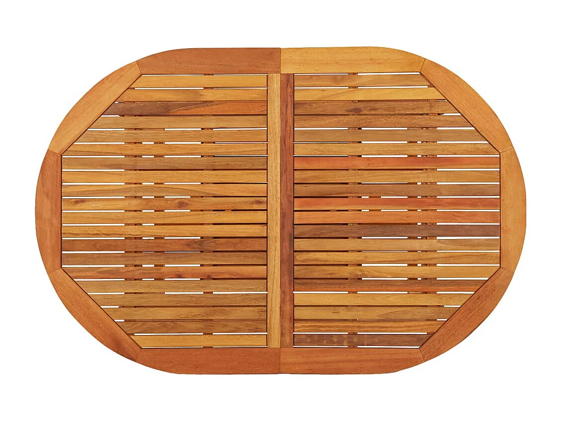 Mesa de jardín madera maciza de eucalipto 200x100x75 cm