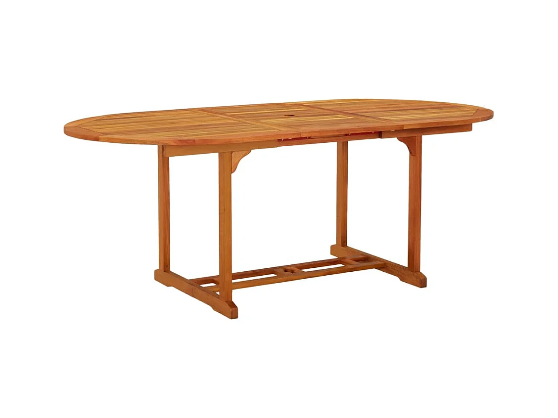 Table de jardin 200x100x75 cm Bois d'eucalyptus solide