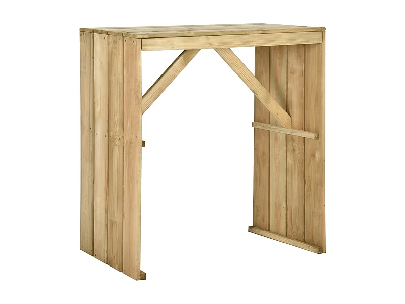 Bartisch 100x60x110 cm Imprägniertes Kiefernholz