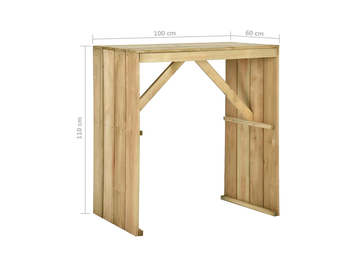 Table de bar 100x60x110 cm Bois de pin imprégné