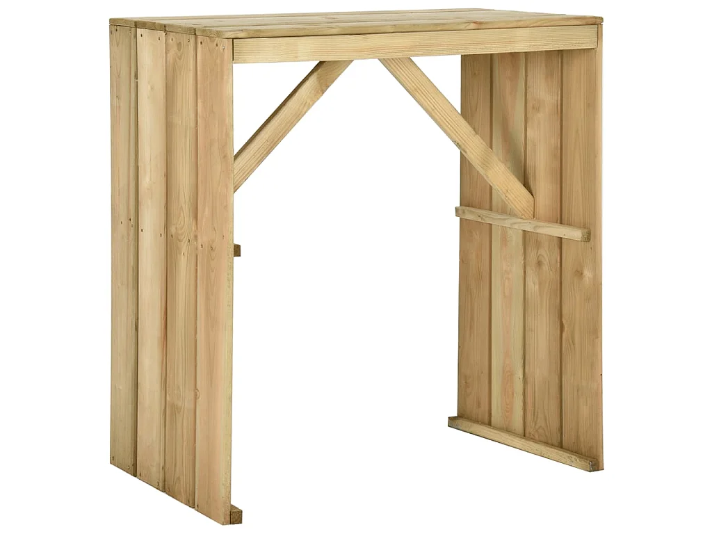 Mesa de bar 100x60x110 cm pinho impregnado