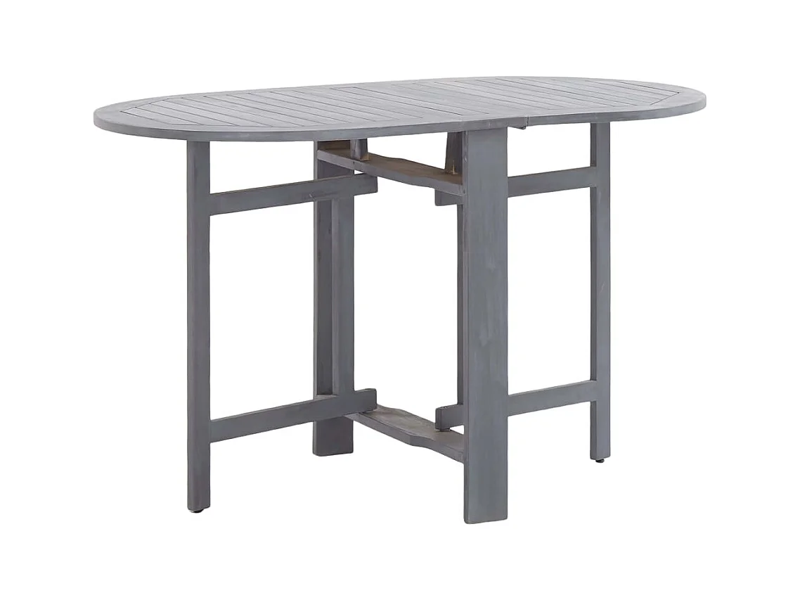 Gartentisch Grau 120x70x74 cm Massivholz Akazie