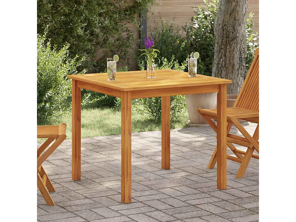 Tavolo da Giardino 85x85x74 cm in Legno Massello di Acacia