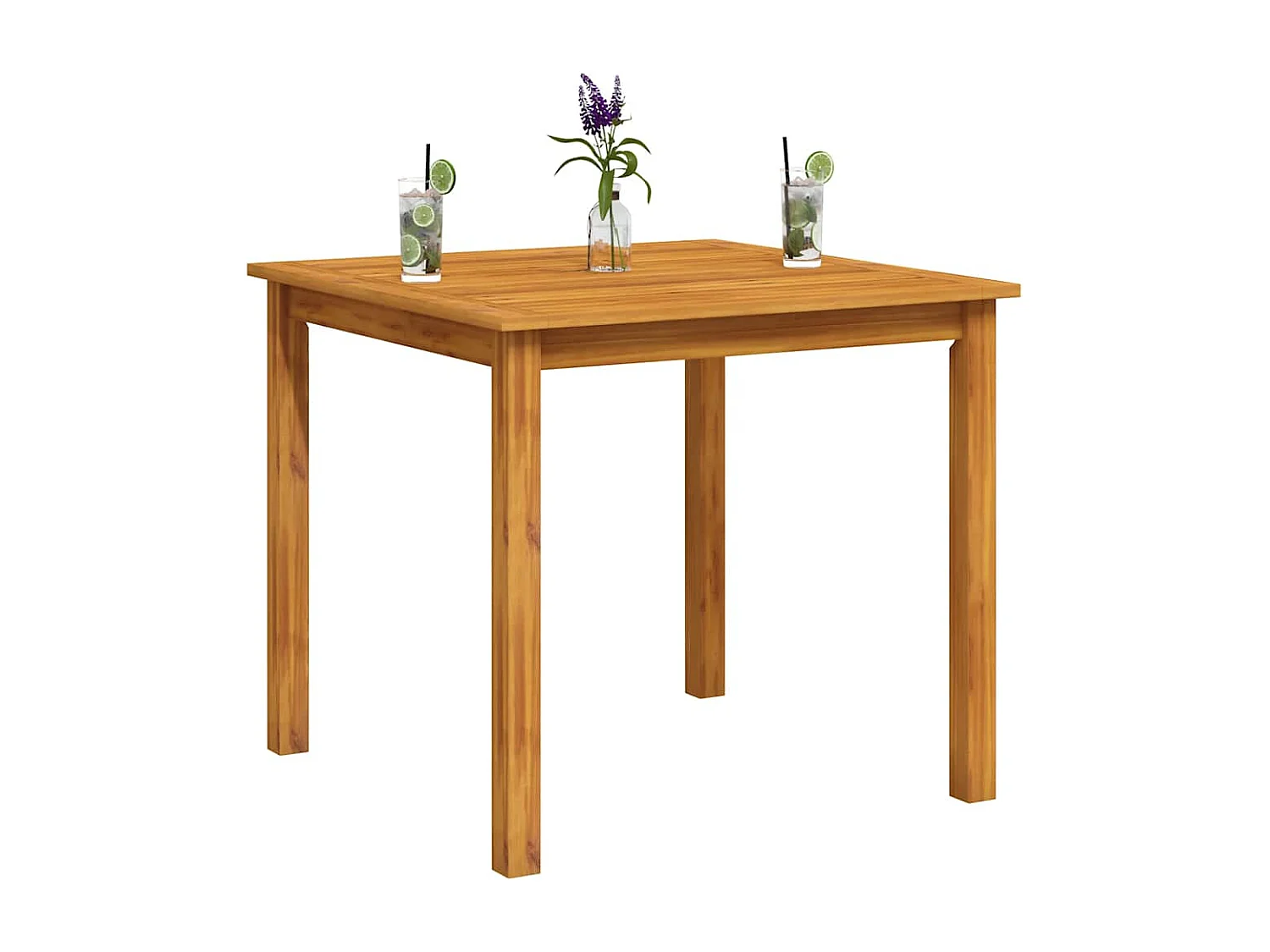 Tavolo da Giardino 85x85x74 cm in Legno Massello di Acacia
