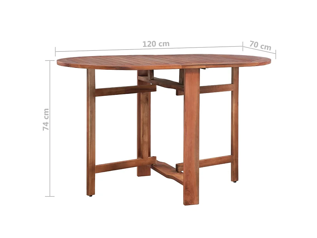 Table de jardin 120x70x74 cm Bois d'acacia massif