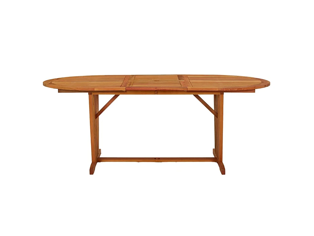 Mesa de jardim 200x100x75 cm madeira de eucalipto maciça