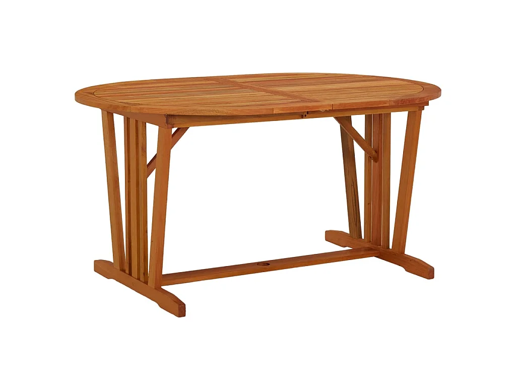 Mesa de jardim 200x100x75 cm madeira de eucalipto maciça