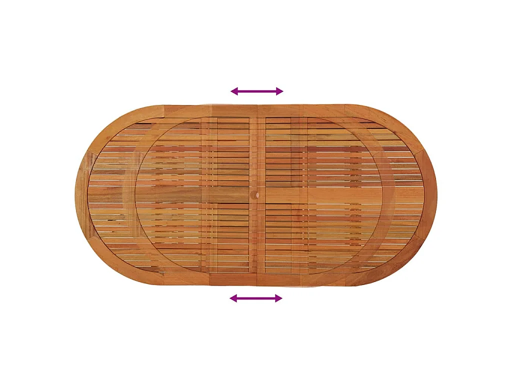 Mesa de jardim 200x100x75 cm madeira de eucalipto maciça