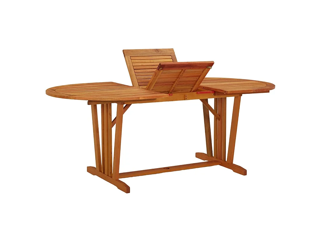 Mesa de jardim 200x100x75 cm madeira de eucalipto maciça