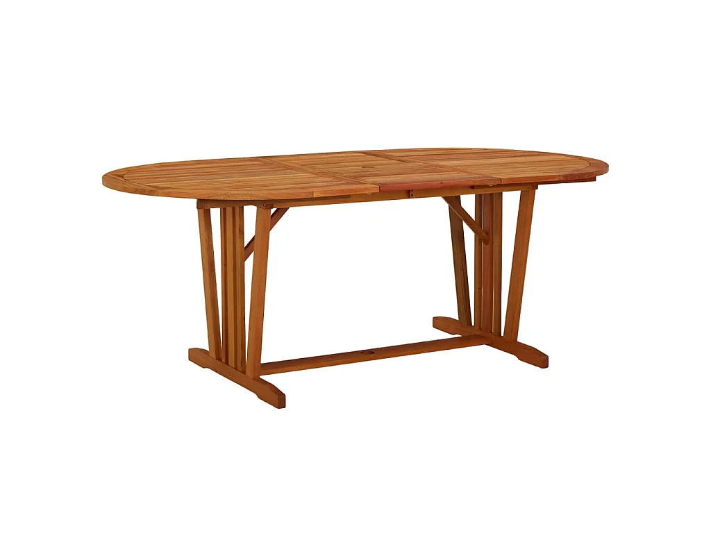 Tavolo da Giardino 200x100x75 cm in Legno Massello di Eucalipto