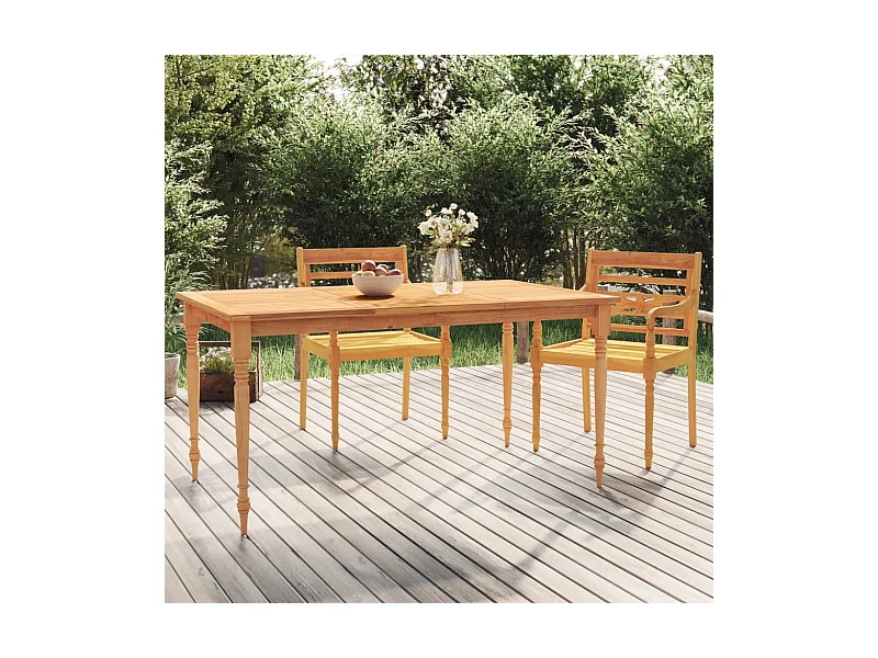 Table Batavia 150x90x75 cm Bois de teck solide