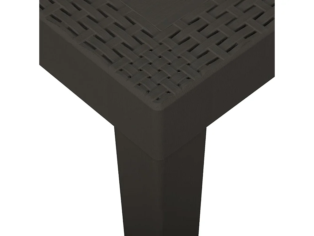 Tuintafel 79x65x72 cm kunststof antracietkleurig