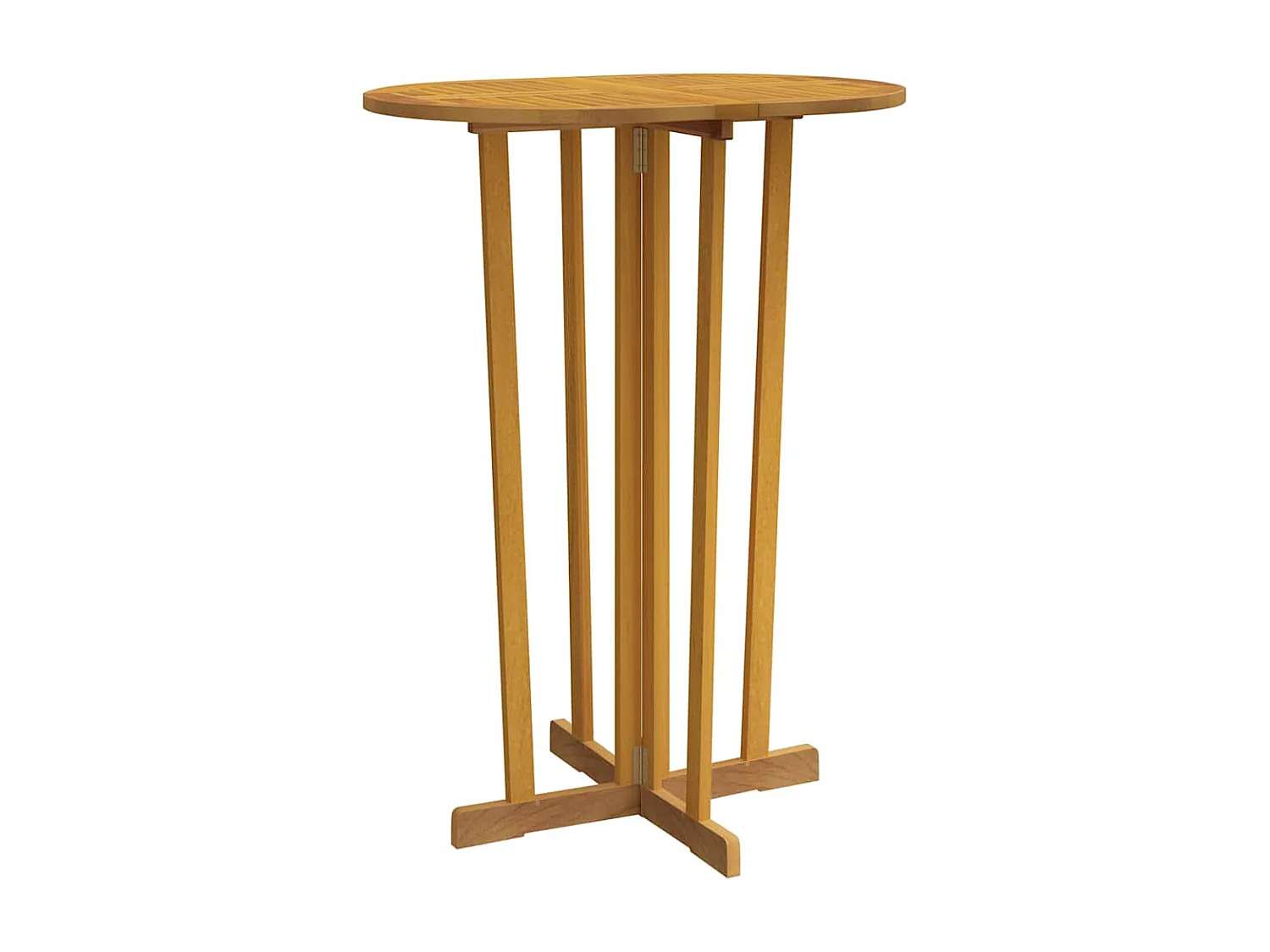 Mesa de bar plegable madera maciza de teca 90x65x105 cm