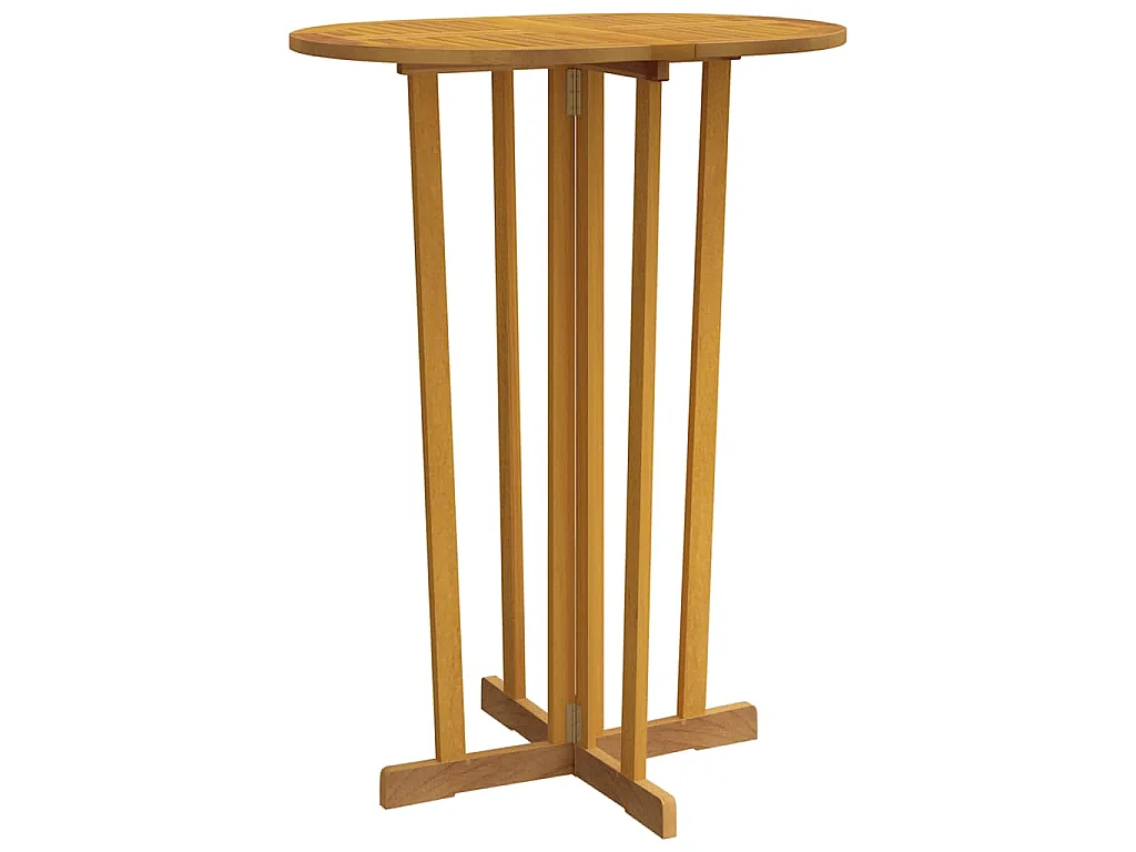 Tavolo da Bar Pieghevole 90x65x105 cm in Legno Massello di Teak