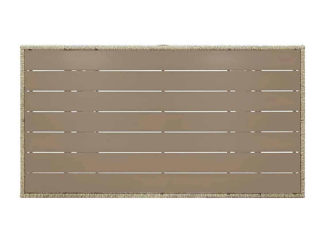 Table de jardin Gris 130x70x66 cm Résine tressée