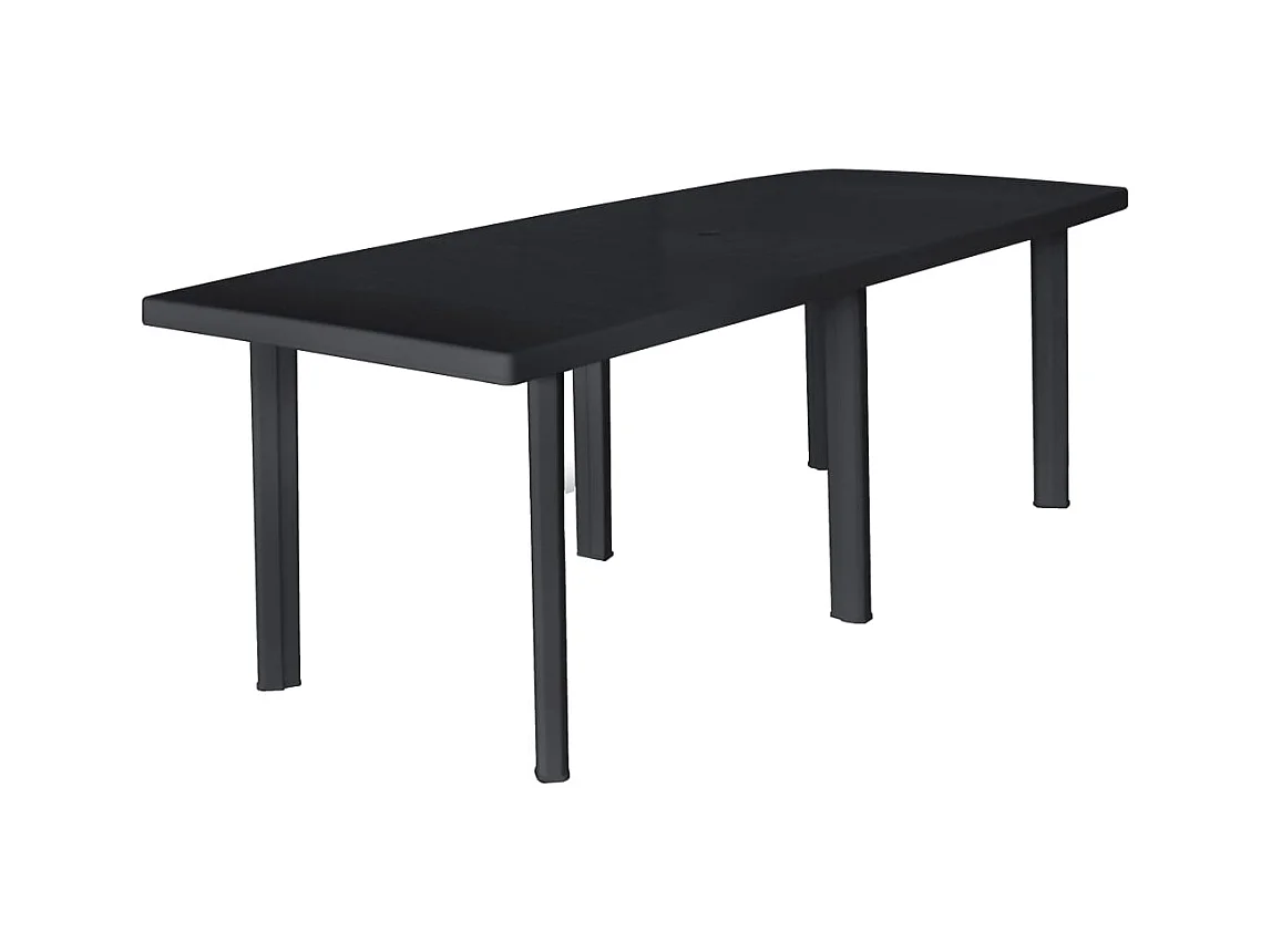 Table de jardin Anthracite 216x90x72 cm Plastique