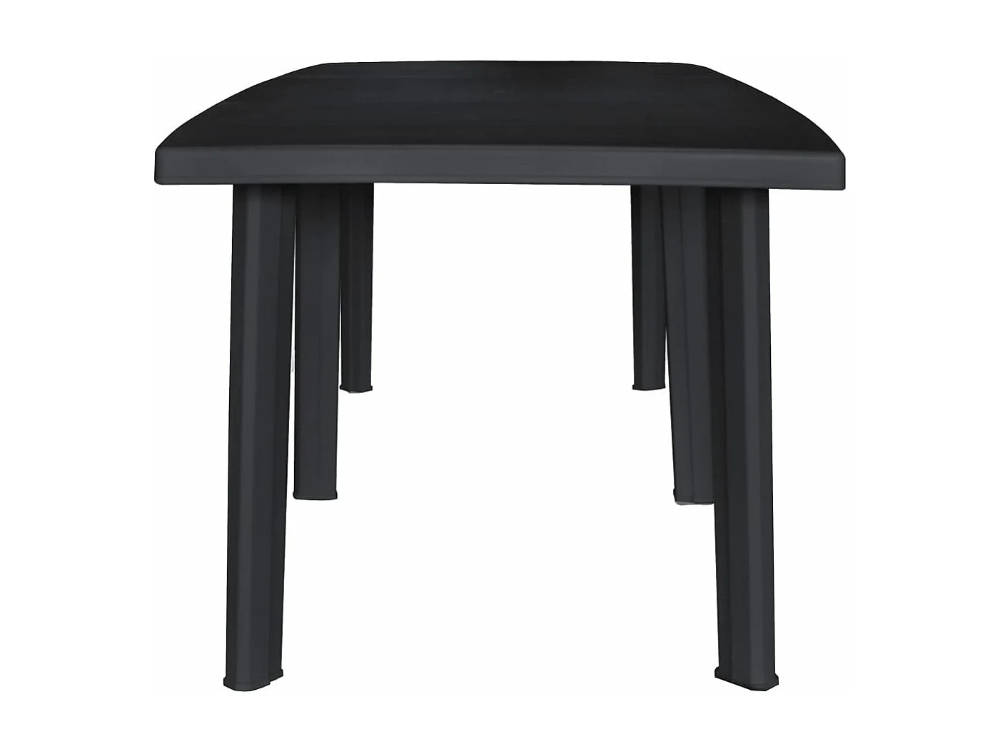 Tuintafel 216x90x72 cm kunststof antraciet