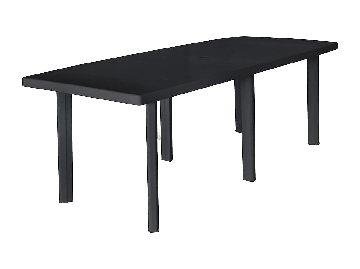 Table de jardin Anthracite 216x90x72 cm Plastique