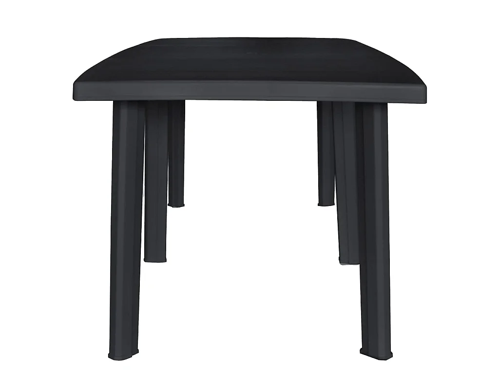 Gartentisch Anthrazit 216x90x72 cm Kunststoff