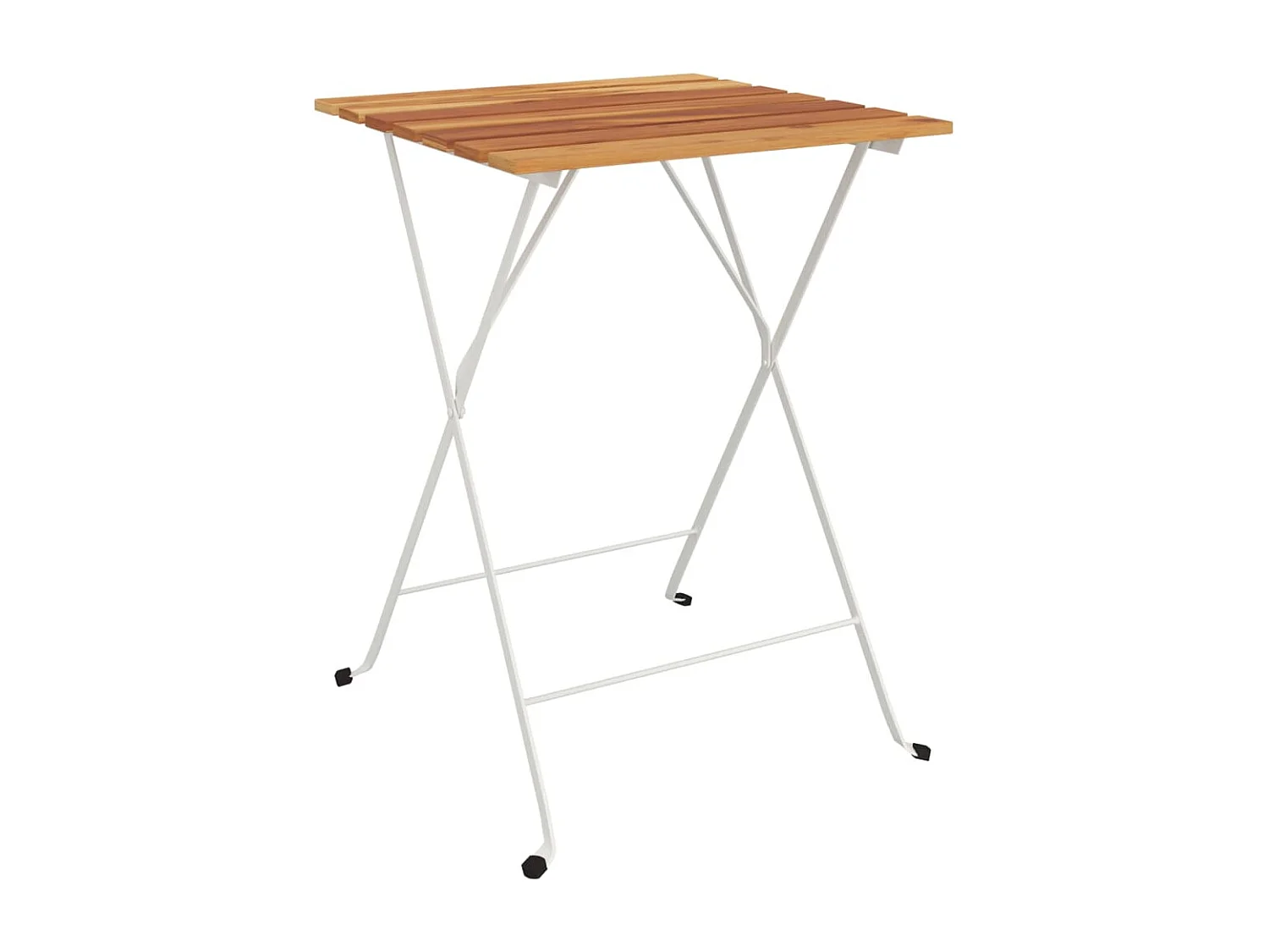 Table de bistro pliante 55x54x71cm Bois acacia solide et acier