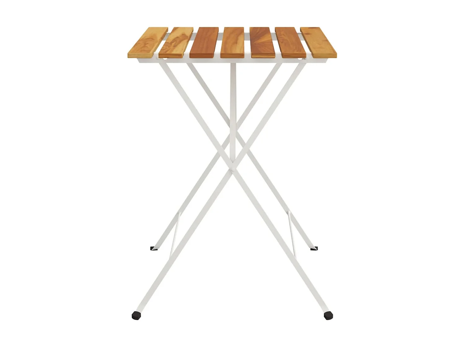 Table de bistro pliante 55x54x71cm Bois acacia solide et acier