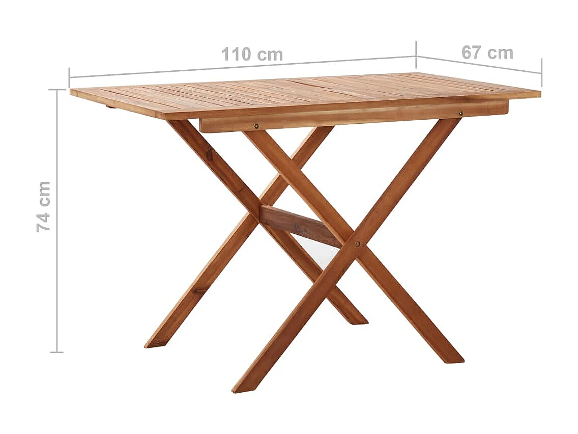 Tuintafel 110x67x74 cm massief acaciahout