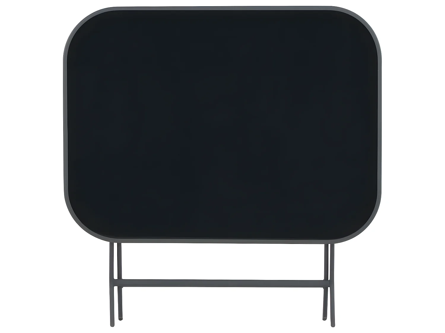 Table pliable de jardin Gris 100x75x72 cm Verre et acier