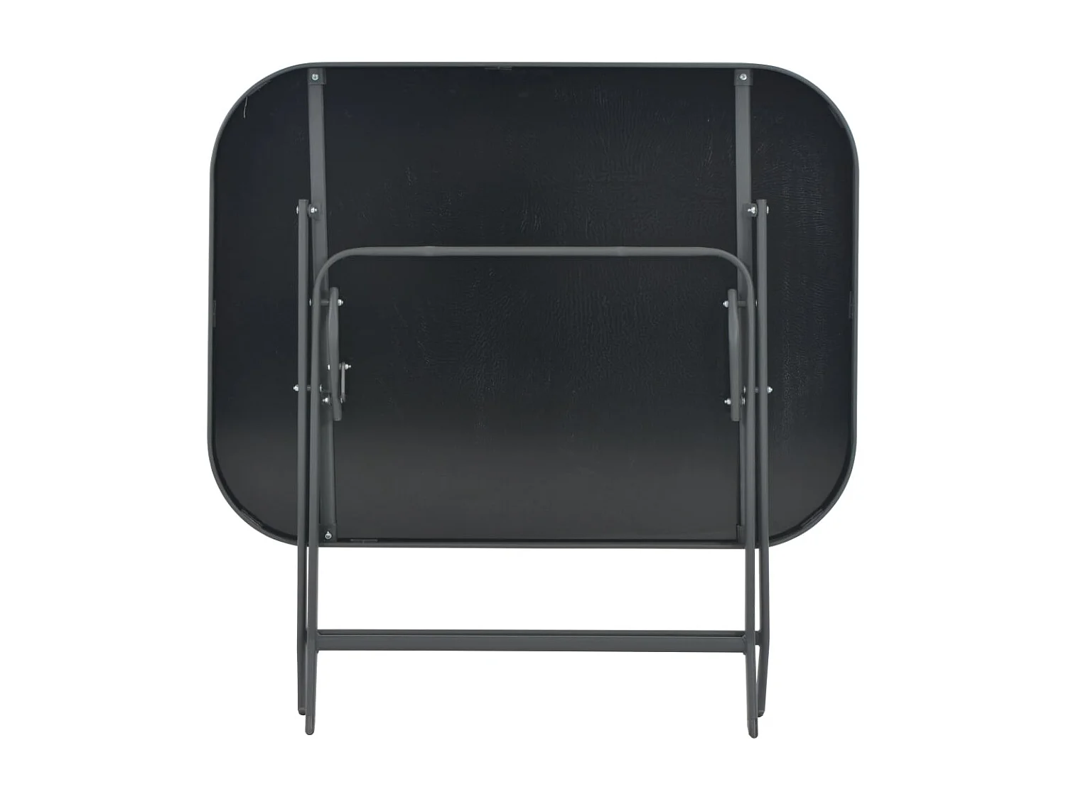 Table pliable de jardin Gris 100x75x72 cm Verre et acier