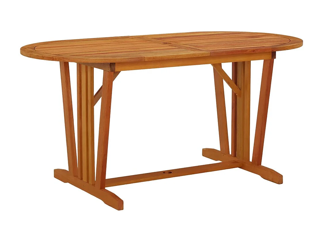 Mesa de jardim 160x85x75 cm madeira de eucalipto maciça