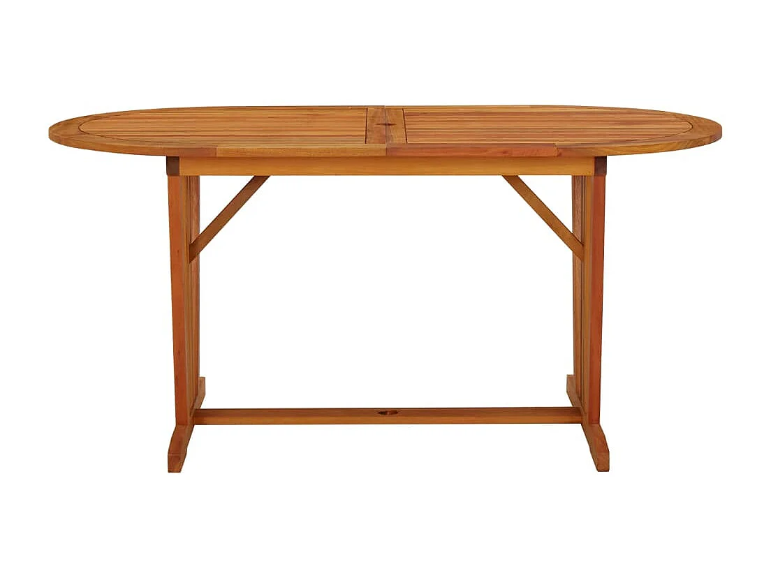 Mesa de jardim 160x85x75 cm madeira de eucalipto maciça