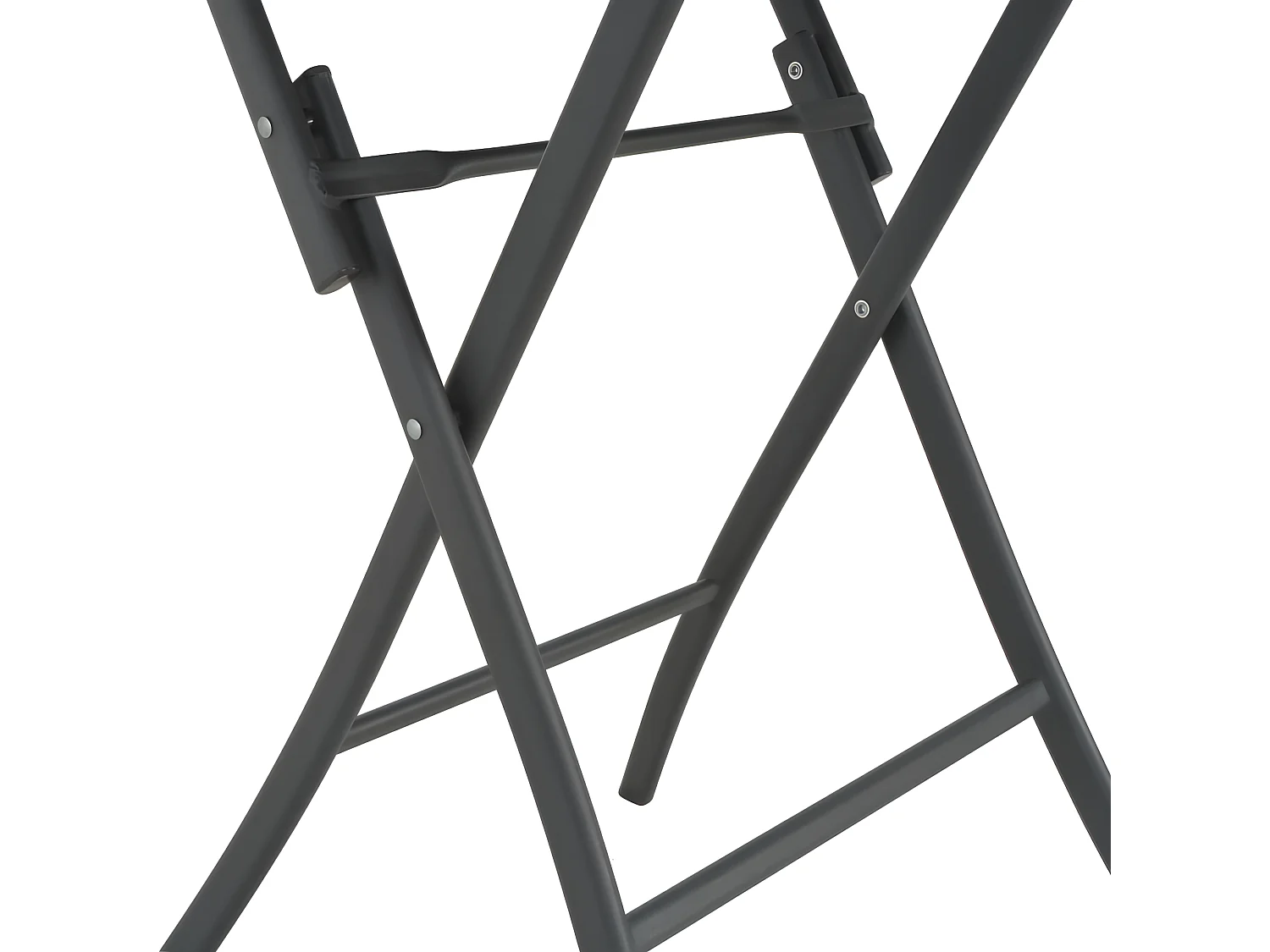Table de bistro pliable Gris 60 x 70 cm Verre et acier