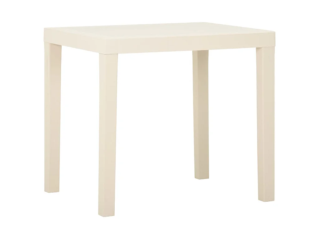 Mesa de jardim 79x65x72 cm plástico branco