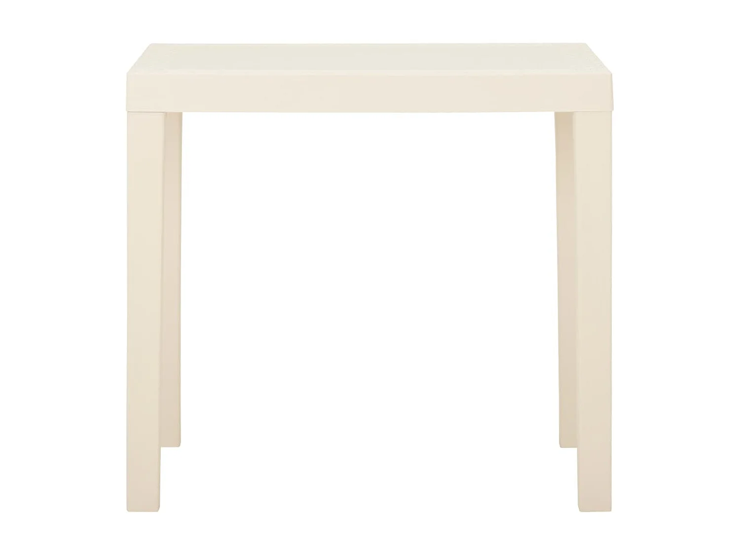 Mesa de jardim 79x65x72 cm plástico branco