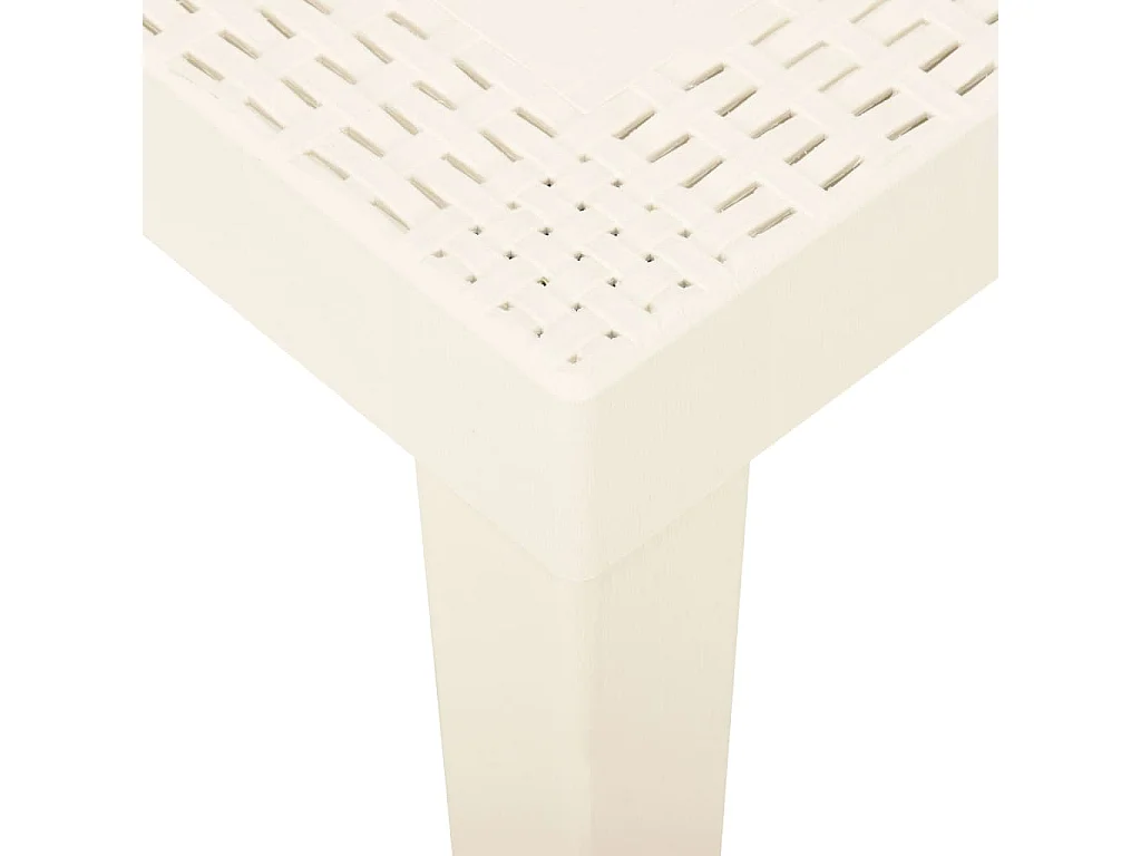 Mesa de jardim 79x65x72 cm plástico branco